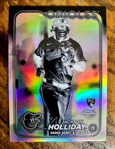 2024 Topps Chrome Jackson Holliday #88 Rookie Negative Refractor SSP Orioles RC - Bild 1 von 2