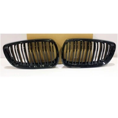 M Front Grille Fits For BMW E92 E93 335i M3 Coupe Convertible Shiny Black 07-10 - Изображение 1 из 4
