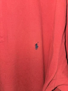 POLO RALPH LAUREN red Pique Cotton Navy Blue Logo Shirt. 3XLT Tall - Picture 1 of 6