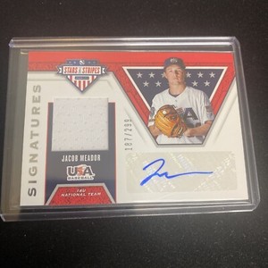 2019 Panini Stars And Stripes Baseball Jacob Meador Relic Auto /299