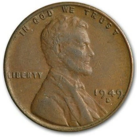 1949 D - Lincoln Wheat Penny - G/VG Cover