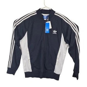 ๐จ Adidas Z37273 Originals Trefoil Court Superstar Track Jacket Black White SZ L - Picture 1 of 8