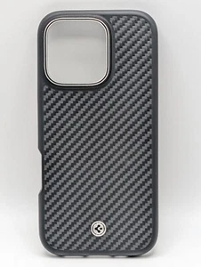 Spigen iPhone 16 Pro Case | Enzo Aramid | Black Natural | ACS08508 - Picture 1 of 3