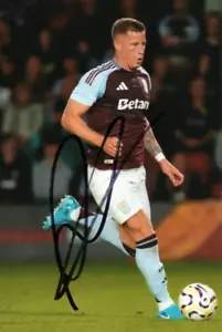 ASTON VILLA: ROSS BARKLEY SIGNED 6x4 ACTION PHOTO+COA - Picture 1 of 1