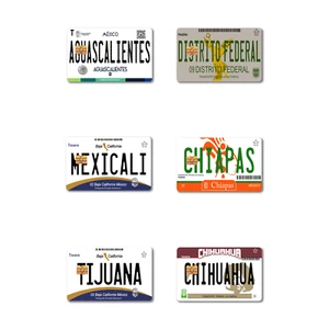 Mexico Placas - Mexican License Plate - Credit Card Skin Vinyl Sticker (2 Pack)