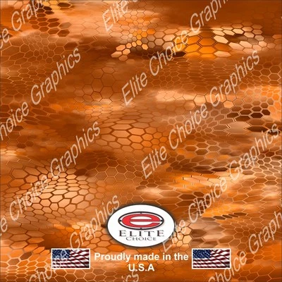Hex 3 Orange CAMO DECAL WRAP VINYL 52"x15" TRUCK PRINT REAL CAMOUFLAGE - Image 1 of 4