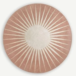Nueva alfombra redonda blanca oxidada hecha a mano 3x3, 4x4, 5x5, 6x6, 7x7, 8x8, 9x9, 10x10 - Imagen 1 de 3