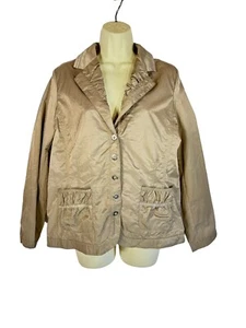 Gira Puccino Gold Shimmer Jacket Blazer Womens Size 42 US 10 - Picture 1 of 11