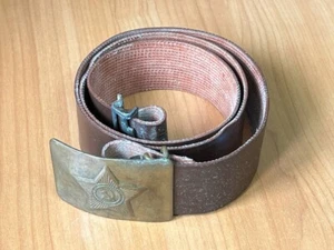 BELT military, Vintage , leather , belt with an anchor USSR - Picture 1 of 9