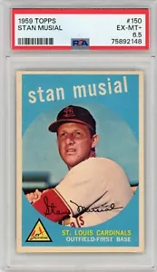 1959 TOPPS #150 STAN MUSIAL CARDINALS HOF PSA 6.5 - Picture 1 of 2