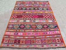 Antique Turkish Kilim, Wool Rug, Floor Rug, Tapi Flatweave 59x81" AreaRug Carpet