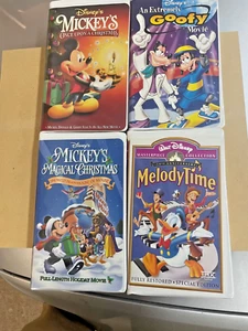 Disney VHS cartoon movies Mickey etc 4 tapes - Picture 1 of 1