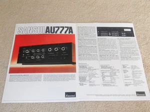 Folleto amplificador Sansui AU-777a, 2 páginas, especificaciones, información, 1973 - Imagen 1 de 1
