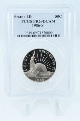 1986-S PCGS PR69DCAM Statue Of Liberty Commemorative Half Dollar Proof 50C - Image 1 of 2