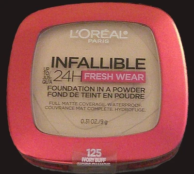 L'Oreal Paris Infallible Up to 24H Fresh Wear Foundation Powder 125 Ivory Buff - Image 1 of 2