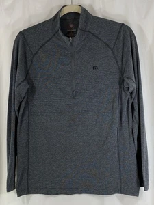 Travis Mathew Quarter Zip Pullover Jacket Mens L Polyester Cotton Spandex Light - Picture 1 of 6