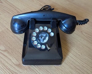 Western Electric FIW Black Bakelight Desk Telephone Series 300 Rotary Dial *READ - Picture 1 of 11