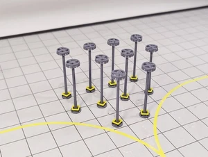 FUNDADORES DE AEROPUERTO x10 Luces Modelos de Construcción de Aeronaves Escala 1:500 Diorama - Imagen 1 de 5