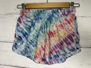 Athleta Girls All Play Rainbow Tie Dye Short Size Large / 12 Athletic Athleisure - Picture 1 of 6