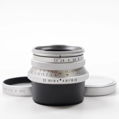 Voigtlander Color Skopar 35mm f/2.5 MC Silver for Leica L39 [Near Mint] #5005J - Image 1 of 4