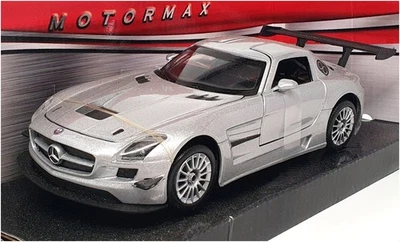 Motor Max 1/24 Scale 73356 - Mercedes Benz SLS AMG GT3 - Silver - Image 1 of 4