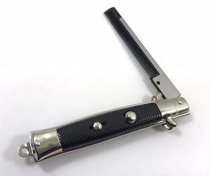 Novelty Switch Blade Folding Pocket Comb Push Button 11618-L - Picture 1 of 7