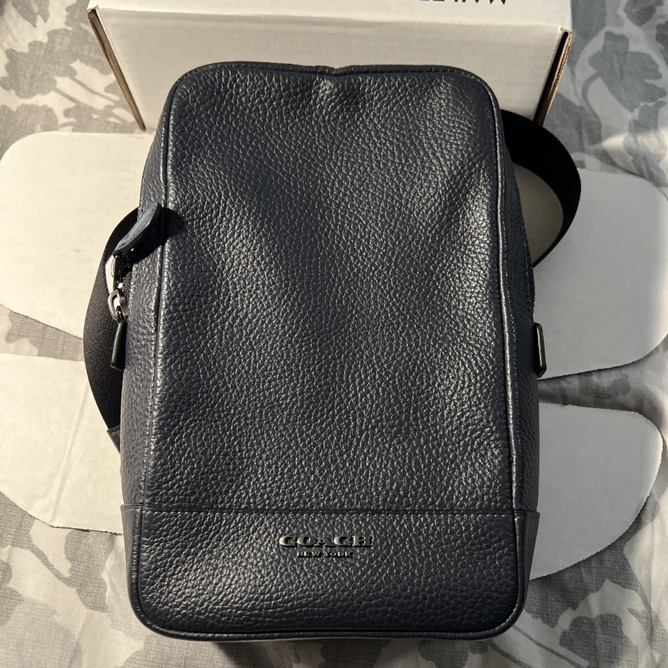 Bandolera/mensajero Coach - cuero azul Foto 1 de 4