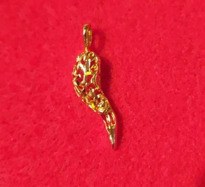 COLGANTE CUERNO ITALIANO CHAPADO EN ORO 14KT - 2737 Foto 1 de 4