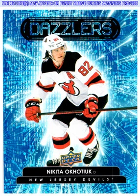 2022-23 Upper Deck Nikita Okhotiuk #DZ-59 Dazzlers Blue - Image 1 of 2