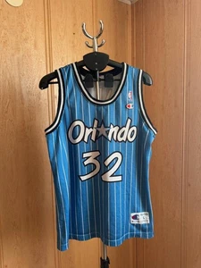 CAMISETA ORLANDO MAGIC NBA AÑOS 90 AZUL A RAYAS CAMPEÓN SHAQUILLE ONEAL #32 PARA HOMBRE L - Imagen 1 de 10