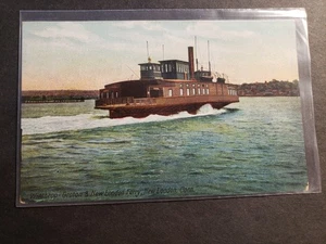 Steamer WINTHROP, New London, Conn Ferry Naval Postcard 1909 GROTON, CT - Picture 1 of 2