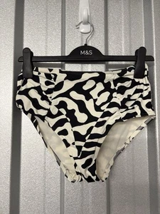 M&S Sun Smart Chlorine Resist High Waist Bikini Bottom UPF 50+ UK 10 - Picture 1 of 6