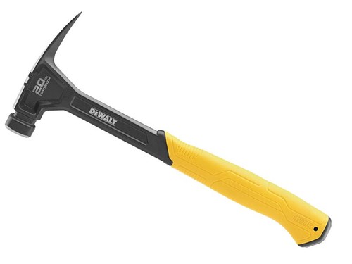 Marteau à Tête Lisse Dewalt 624 G - Acier Monobloc Traité Thermiquement, Extracteur De Clou Intégré
