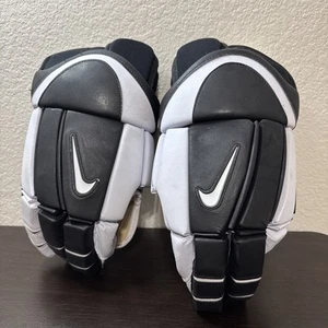Vintage Rare Nike Bolero Senior Hockey Gloves 14" Black White EUC - Picture 1 of 16