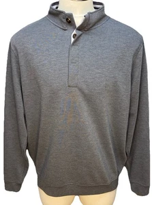 Footjoy Men’s Gray Long Sleeve 1/4 Button Pullover Long Sleeve Sweater Size XL - Picture 1 of 8