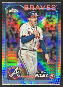 2024 Topps Chrome Austin Riley #84 prisma rifrattore Atlanta Braves - Foto 1 di 10