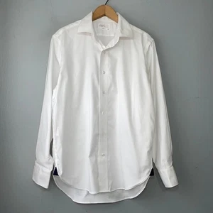 Camisa Lorenzo Uomo The Perfect Blanca Ajuste Talla 15 1/2 32/33 Oxford Abotonada - Imagen 1 de 13
