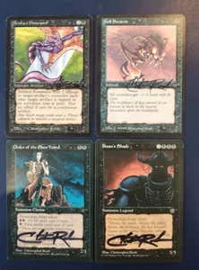 MTG Hell Swarm and other CHRISTOPHER RUSH SIGNED (price for x4) - Picture 1 of 2