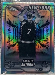 Topps Chrome NBA 2024-25 Carmelo Anthony Negative Refractor - New York - Picture 1 of 1