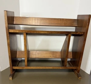 Mid Century Modern Bookcase Danish Inspired Vintage Teak Look Bookshelf MCM - Picture 1 of 13