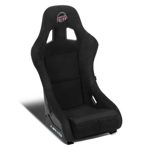 Asiento con canastilla de carreras Alcántara mediano NRG Innovations FRP-303BK-PRISMA + montaje lateral - Imagen 1 de 8
