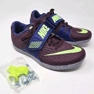 Nike Zoom HJ Elite Zapatos de Campo de Salto Alto Hombres 8.5 Mujeres 10.5 Burdeos Lima NUEVO - Imagen 1 de 10