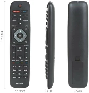 Universal Remote for Philips TV 65PFL5604 43PFL5604/F7 50PFL5604/F7 65PFL5504/F7 - Picture 1 of 5