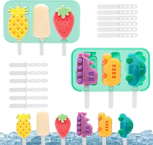 2 Stück Eisformen Eis Am Stiel, Eisformen Silikon, Leicht Zu Lösen DIY Eis Form - Bild 1 von 7