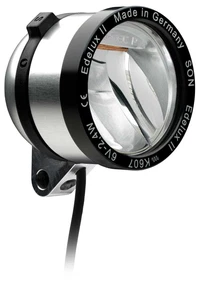 SON Edelux II LED-Scheinwerfer für Nabendynamos-silber eloxiert 140 cm - Bild 1 von 1