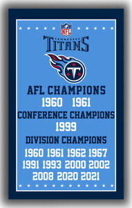 Tennessee Titans Football Team Memorable Winner Flag 90x150cm 3x5ft Best banner