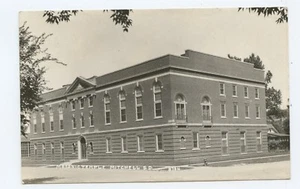 Templo Masónico Mitchell Dakota del Sur RPPC - Imagen 1 de 2