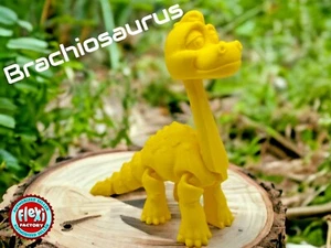 Carino dinosauro Flexi Brachiosaurus (stampa ufficiale in 3D Flexi Factory) - Foto 1 di 9
