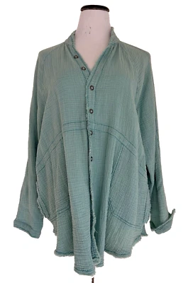 WE THE FREE NWOT Summer Daydream Cotton Button Down Blouse Tunic Small — 第 1/4 张图片