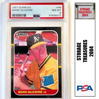 1987 Donruss Mark McGwire Rated Rookie #46 PSA 8 Oakland Athletics NM-MT - Image 1 of 4